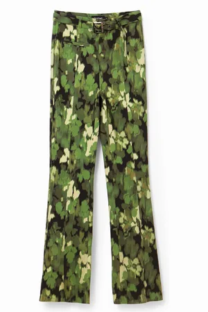 Desigual Pantaloni Flare mimetici