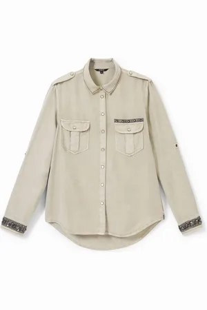 Desigual Camicia Tencelâ"¢ fregi etnici