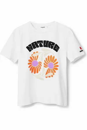 Desigual Maglietta "Save Nature" fiori
