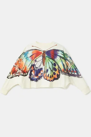 Desigual Felpa oversize farfalla