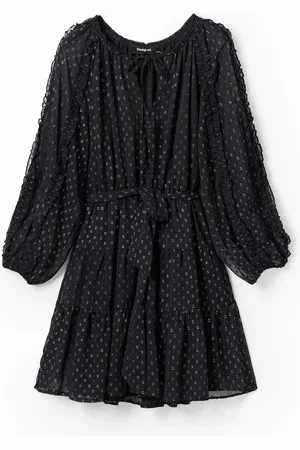Desigual Abito corto chiffon plumeti