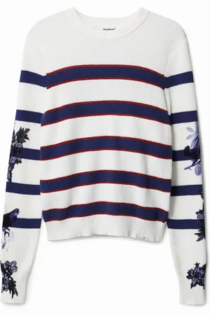 Desigual Maglione righe e fiori