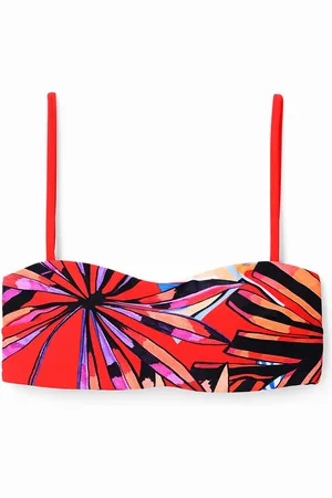 Desigual Top bikini fascia tropicale