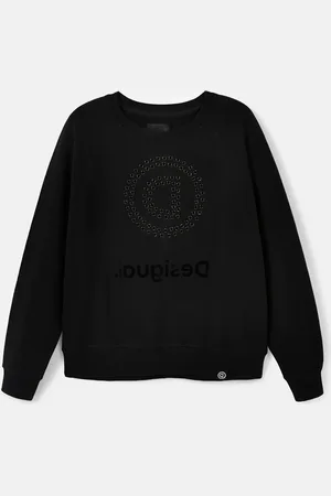 Desigual Felpa oversize occhielli e mandala