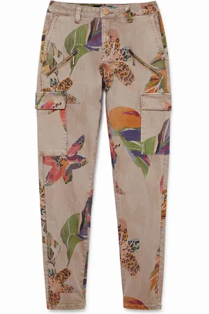 Desigual Pantaloni cargo camoflower