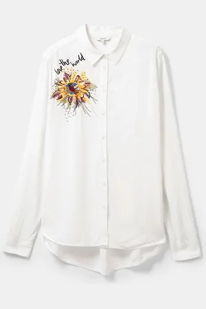 Desigual Camicia ricamo floreale