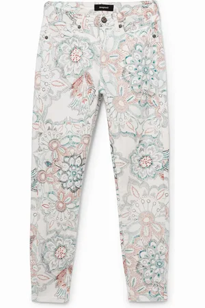 Desigual Pantaloni skinny floreali