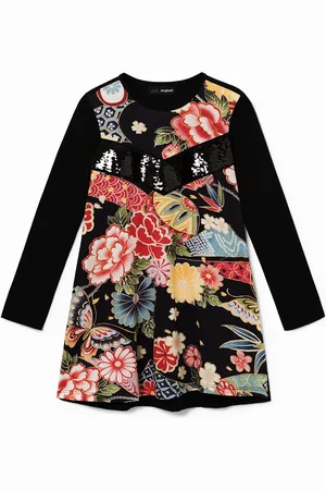 Desigual Vestito floreale paillettes reversibili