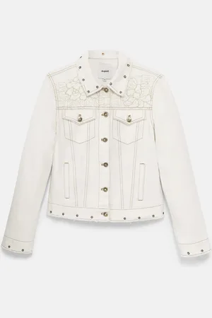 Desigual Giacca di jeans ricamo floreale