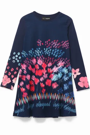 Desigual Vestito cotone fiorellini 3D