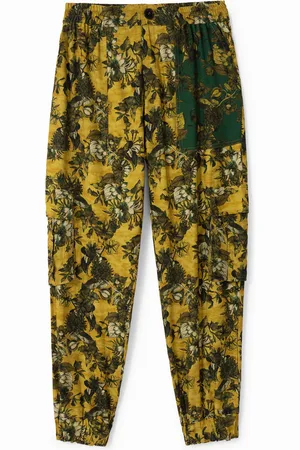 Desigual Pantaloni cargo floreali