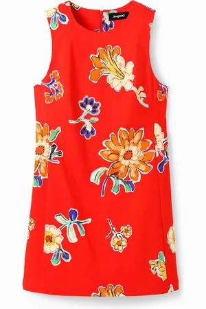Desigual Abito corto fiori slim fit