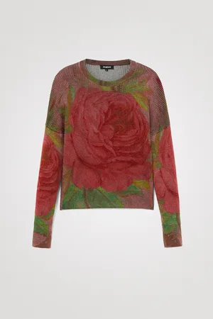 Desigual Maglione a maglia fiore