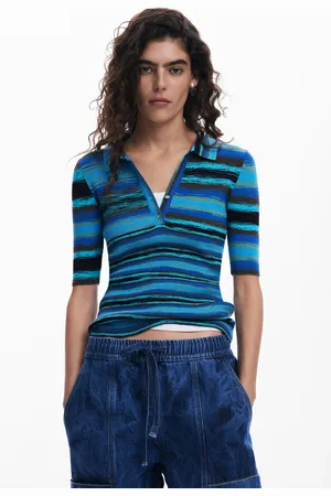Desigual Maglietta a righe in maglia