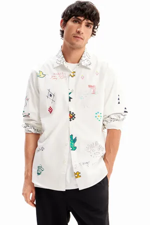 Desigual Camicia illustrata con messaggi