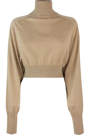 Sportmax Lupetto Ululato cropped cammello