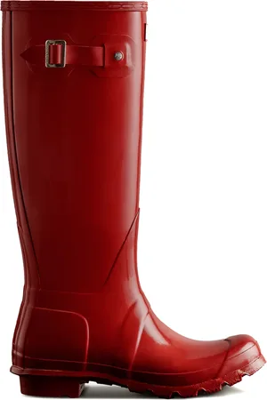 Hunter Stivali Original Tall gloss Red