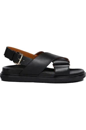 Marni Ciabatta Fussbett in pelle nera