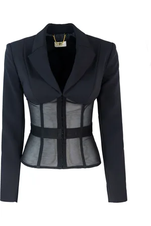 Elisabetta Franchi Giacca in crepe e tulle