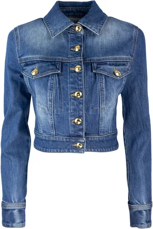 Elisabetta Franchi Giubbino cropped in denim