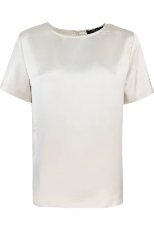 Max Mara T-shirt in raso jersey bianca