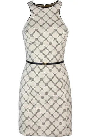 Elisabetta Franchi Abito in crepe con stampa losanghe