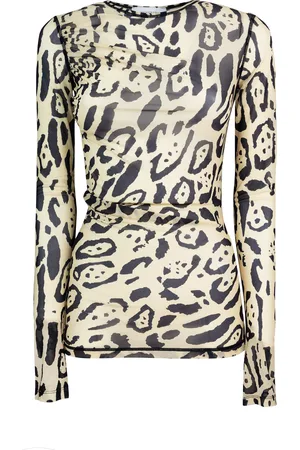 Sportmax T-shirt in tulle fantasia animalier