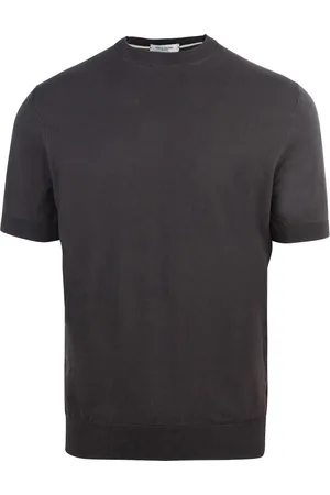Paolo Pecora T-shirt in maglia fine marrone