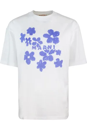 Marni T-shirt con stampa floreale bianca