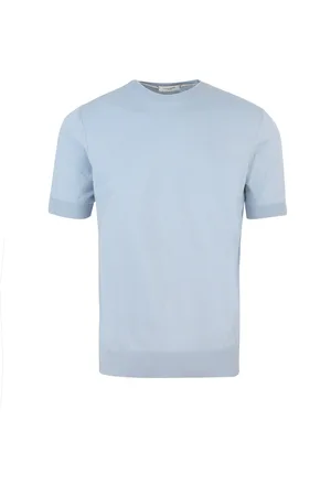 Paolo Pecora T-shirt in maglia fine celeste