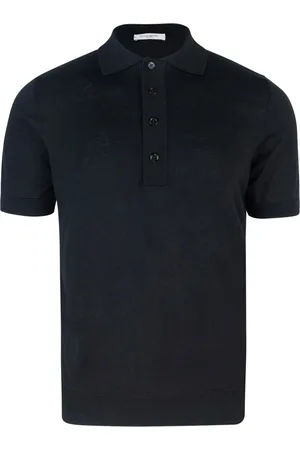 Paolo Pecora Polo in maglia misto seta nera