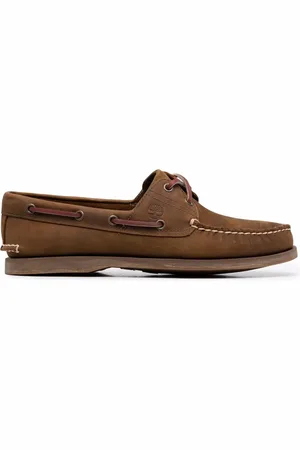 Timberland Mocassini marroni da barca con cuciture
