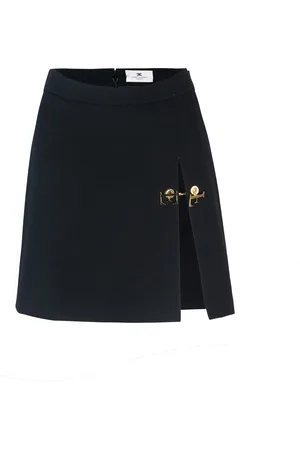 Elisabetta Franchi Minigonna in crêpe nera