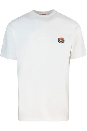 Kenzo T-shirt bianca con ricamo