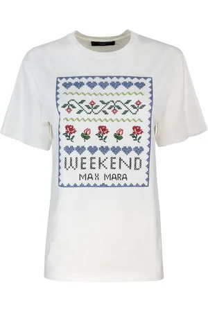 Max Mara T-shirt Cabina in jersey bianca