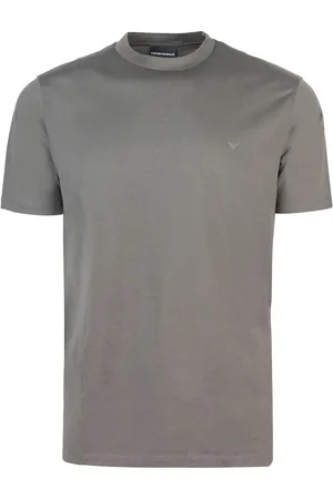 Emporio Armani T-shirt beige con micro aquila a tono sul petto