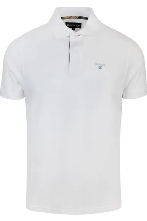 Barbour Polo in piquet con dettagli Tartan