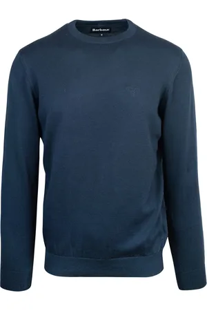 Barbour Maglione girocollo in cotone Pima Navy