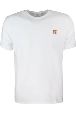 Maison Kitsuné T-shirt Fox Head Patch bianco