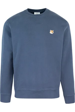 Maison Kitsuné Felpa Fox Head Patch azzurra