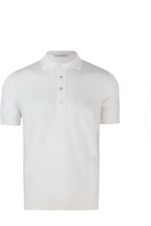 Paolo Pecora Polo in maglia extrafine bianca