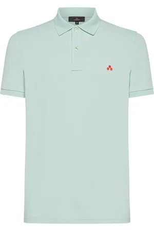 Peuterey Polo in piqué di nylon stretch celeste