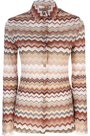 Missoni Camicia con motivo zig zag seghettato lamé
