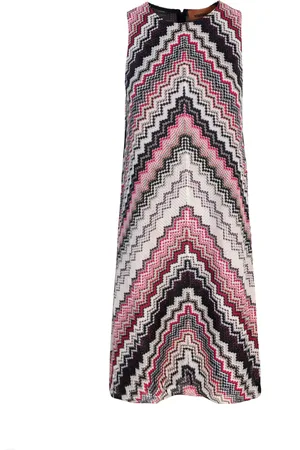 Missoni Mini-abito a trapezio con motivo zig zag seghettato lamé