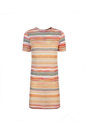 Missoni Mini-abito a maniche corte con greca zig zag lamé