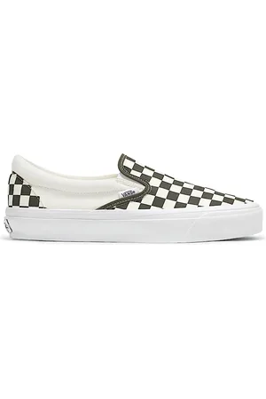 Vans Sneaker Classic Slip-On Checkboard Grape Leaf Green/White