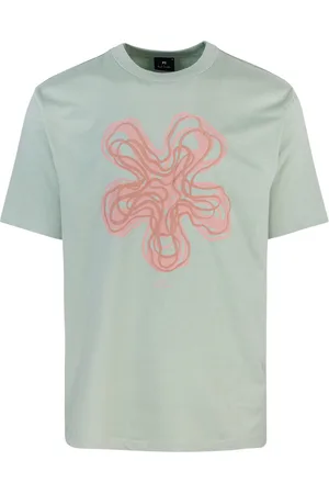 Paul Smith T-shirt verde con fiore