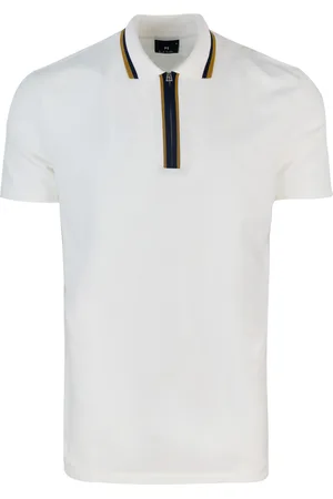 Paul Smith Polo con zip bianca