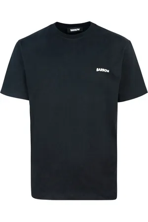BARROW T-shirt nera girocollo con logo