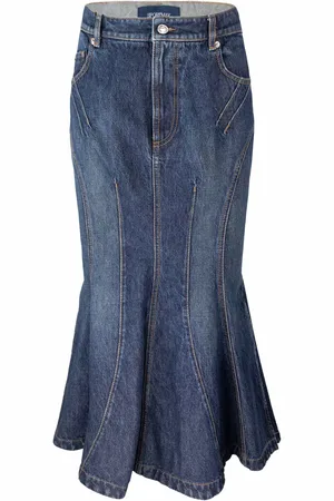Sportmax Gonna a sirena in denim blu